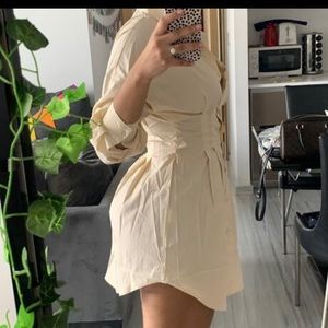 Botton front shirt dress